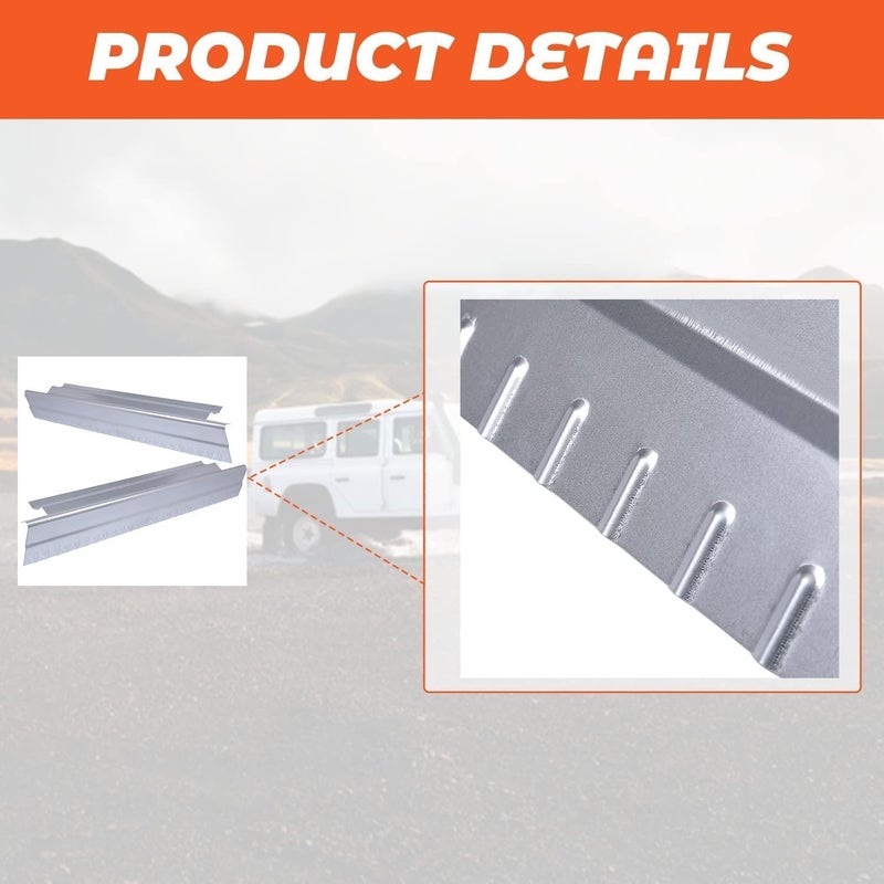 Kojem Outer Rocker Panel Compatible with 1999-2007 Chevy Silverado GMC Sierra 2 Door Standard Cab Regular Cab Rocker Panels Rust Repair Left & Right - Image 5